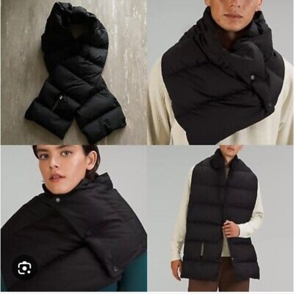 NWOT Lululemon Wunder Puff Scarf Black - Picture 1 of 7